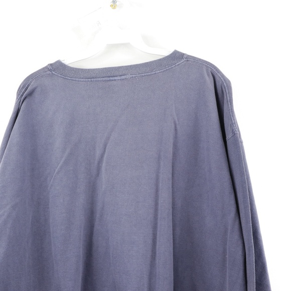 NOS Vintage 90s Streetwear Sleeve T Shirt Blue - Picture 6 of 7